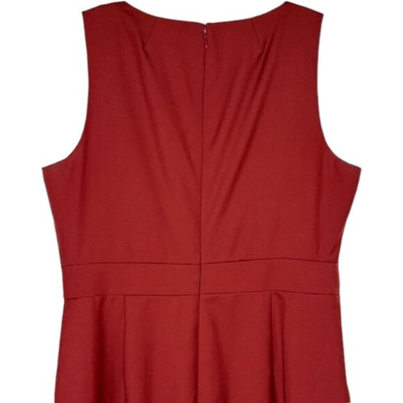 J. Crew Lined Sleeveless Wool Suiting Dress - Maroon - 12 - Picture 6 of 10